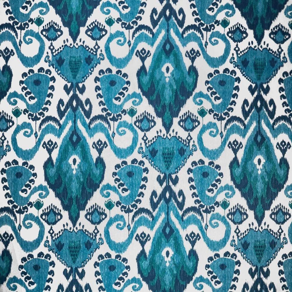 Tela Ikat Bazaar Azul